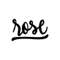 Woman name Rose hand lettering