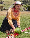 Woman of national group CaÃÂ±ari, Ecuador