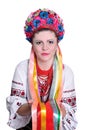 Woman in national ukrainian costume. Portrait.