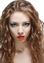 Woman with natural curly hair Royalty Free Stock Photo