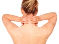 Woman with neck pain