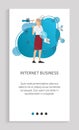 Woman Network Communication, Web Business Vector