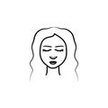 Woman, nose, Rhinoplasty icon. Element of anti aging outline icon for mobile concept and web apps. Thin line Woman, nose,