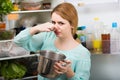 Woman noticed foul smell of food from casserole