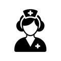 The Silent Healer: A Monochrome Nurse Royalty Free Stock Photo