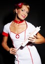 Woman in nurse dress Royalty Free Stock Photo