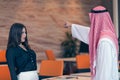 Woman office worker gets fired by arab businessman