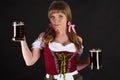 Woman Oktoberfest with beer in hand
