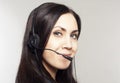 Woman operator with head-set Royalty Free Stock Photo