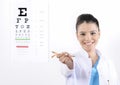 Woman Optician or optometrist