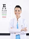 Woman Optician or optometrist Royalty Free Stock Photo