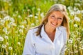 Woman outdoor with dandelion