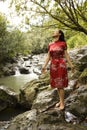 Woman outdoors Royalty Free Stock Photo
