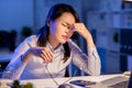 Woman overtime work Royalty Free Stock Photo
