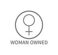 Woman Owned Business Line Icon