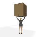 Woman pack Royalty Free Stock Photo