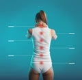 Woman with painful back Royalty Free Stock Photo