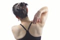 Woman painful shoulder Royalty Free Stock Photo