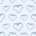 Woman Panties seamless pattern Female underwear