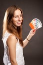 Woman with pantone Royalty Free Stock Photo