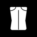 Woman pants vector icon. Black and white woman clothes illustration. Solid linear clothing icon.