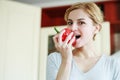 Woman with paprika Royalty Free Stock Photo