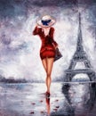Woman in Paris Royalty Free Stock Photo