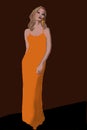 Woman in a Party-Dress - Digital Illustration