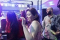 Woman partying and dancing in club Royalty Free Stock Photo