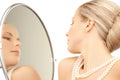 Woman with pearl necklace Royalty Free Stock Photo