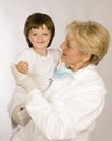 Woman pediatrician with girl