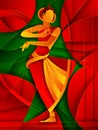 Woman performing Odissi classical dance of Odisha, India