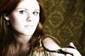 Woman with Perfume Atomizer Royalty Free Stock Photo