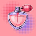 Woman perfume pop art vector illustration