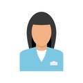 Woman pharmacist icon flat isolated vector