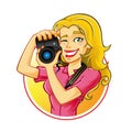 Woman Photographer Royalty Free Stock Photo