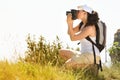 Woman photographer Royalty Free Stock Photo