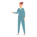 Woman physical therapist icon cartoon vector. Physio hospital