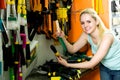 Woman picking various horticultural sundry Royalty Free Stock Photo