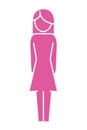 Woman pictogram cartoon