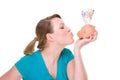 Woman With Piggybank