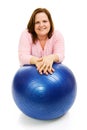 Woman With Pilates Ball Royalty Free Stock Photo