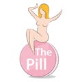 Woman On The Pill Royalty Free Stock Photo