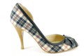 Woman plaid high heel shoe