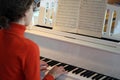 Woman play on piano