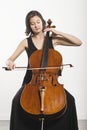 Woman Playing Cello Royalty Free Stock Photo