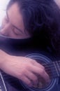 Woman Playing Guitar Soft Focus