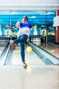 Woman playing indoor games Royalty Free Stock Photo