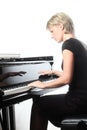 Woman playing piano. Classical musicians