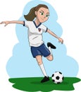 Woman playing soccer Royalty Free Stock Photo